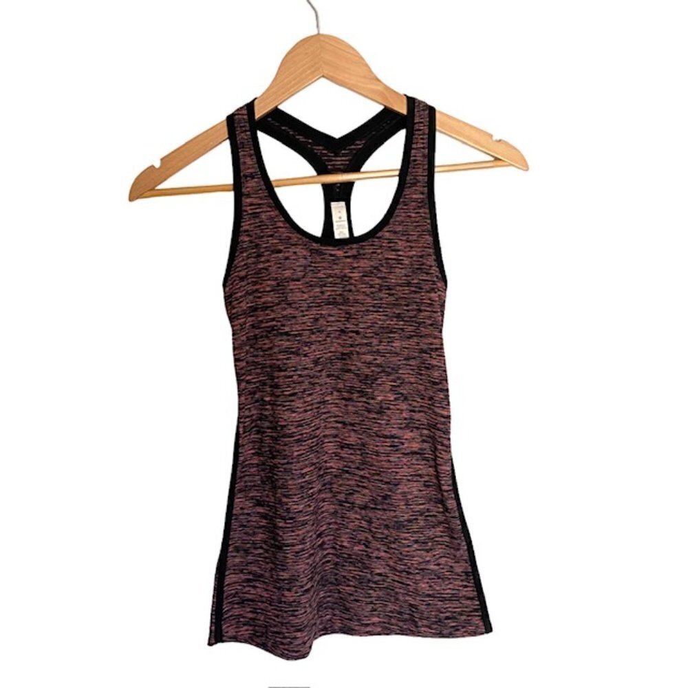 Lululemon Cool Racerback Lined Up Warp Speed Orange Electric Coral Tank 4